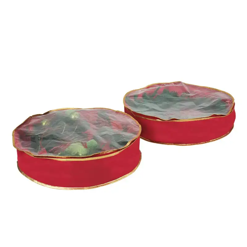 

Новый, стильный 6-дюймовый красный нетканый Рождественский венок, 2 упаковки, для украшения и праздника!