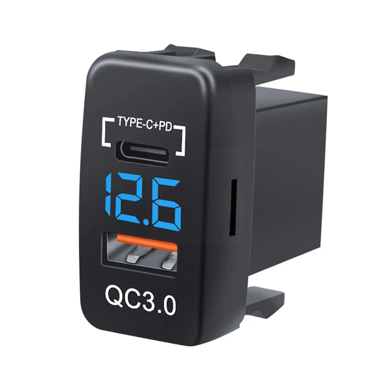 

Автомобильное зарядное устройство QC3.0 Type C PD со светодиодной подсветкой