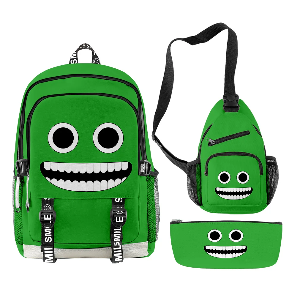 

Hip Hop Garten of Banban 3pcs/Set Backpack 3D Print Oxford Waterproof Notebook multifunction Backpacks Chest Bags Pencil Case