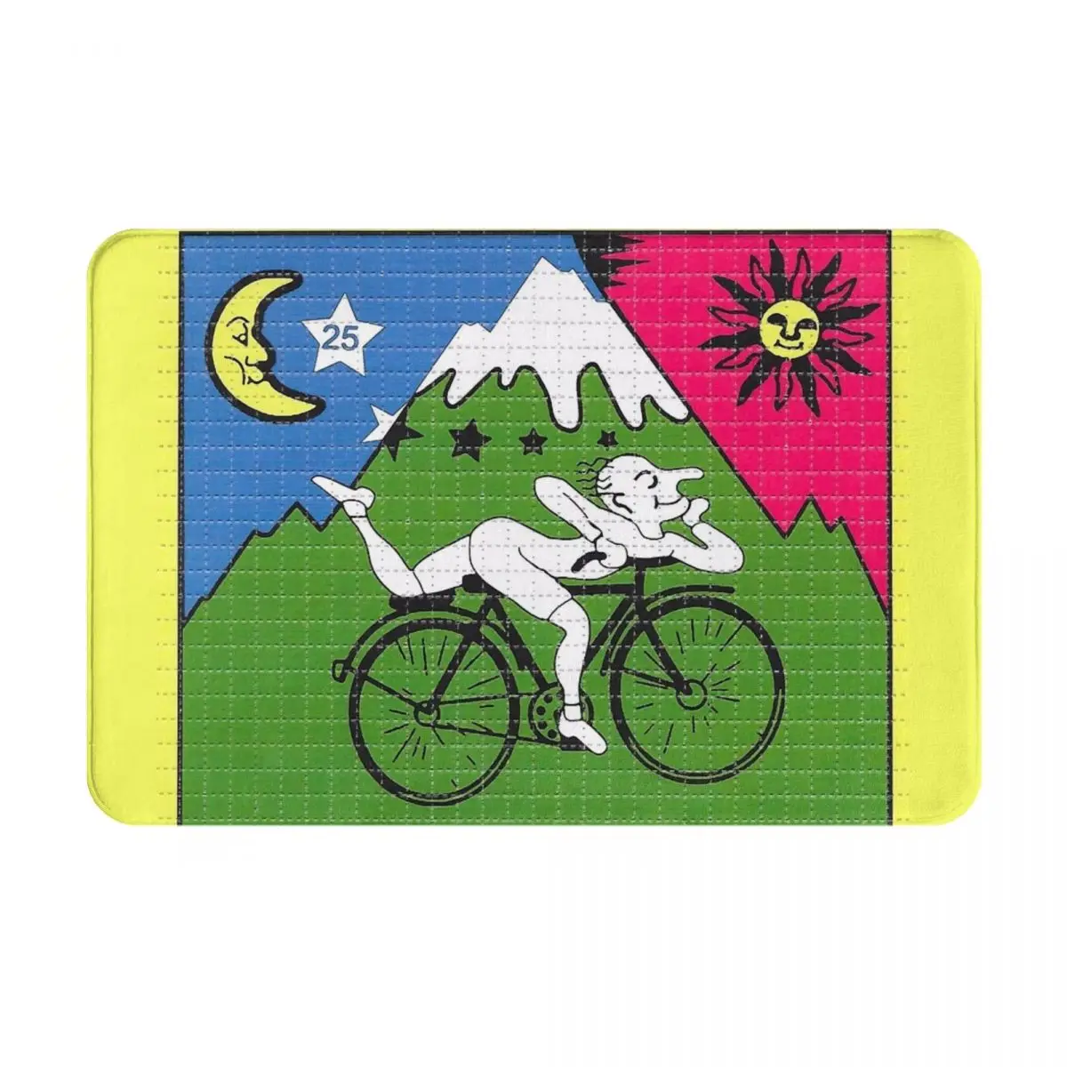 

Lsd Bathroom Mat Rug Door Mat Foot Mat Entrance Door Mat abstract art moon sun color contrast Fresh and fun funny non-slip soft