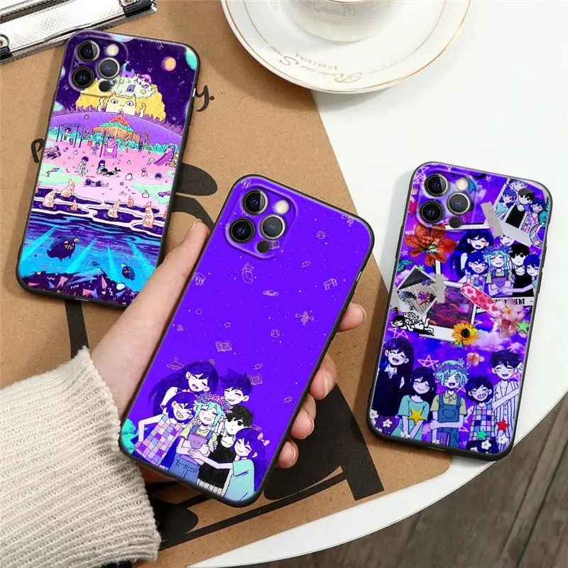 

Black Silicone Phone Case for IPhone 12 11 13 14 Pro Max XS XR X 8 7 6 Plus SE Soft Cover Fundas Cartoon Omori Video Game Coque