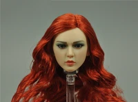 16th tbleague pllb2020 s42 pale color beauty red long hair vivid head sculpture for 12inch action figures collection