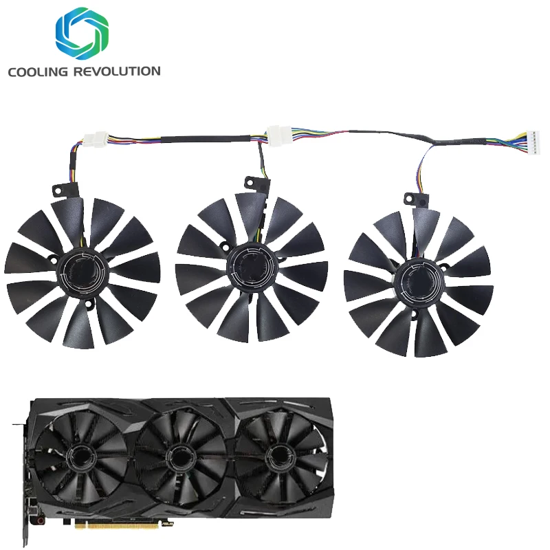 

87mm FDC10U12S9-C FDC10H12S9C Graphics Card Cooling Fan for Asus Strix RTX 2060 OC Edition ROG STRIX RTX 2070 O8G GAMING
