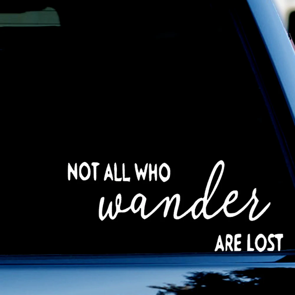 

6,5 дюйма (широкий) не все, кто бродит, потеряются наклейки для окон, автомобилей, внедорожников, грузовиков, белые