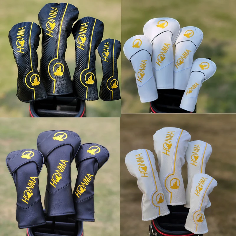 

Honma Golf Club Driver Fairway Wood Hybrid Putter Headcover For Golf Club Cover Protect Four Piece One Set Of Head Cover