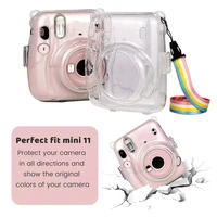 protective case for fuji fujifilm instax mini 11 camera accessories shoulder colorful strap transparent bag camera protective