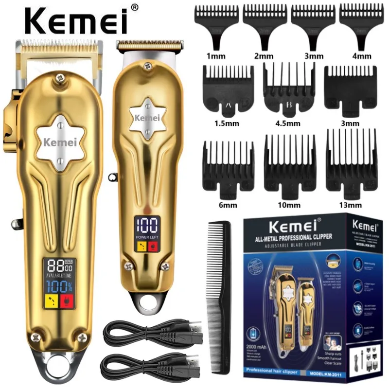 

Kemei Original full metal combo kits hair trimmer for men barber professional hair clipper beard electric hair cutting machine