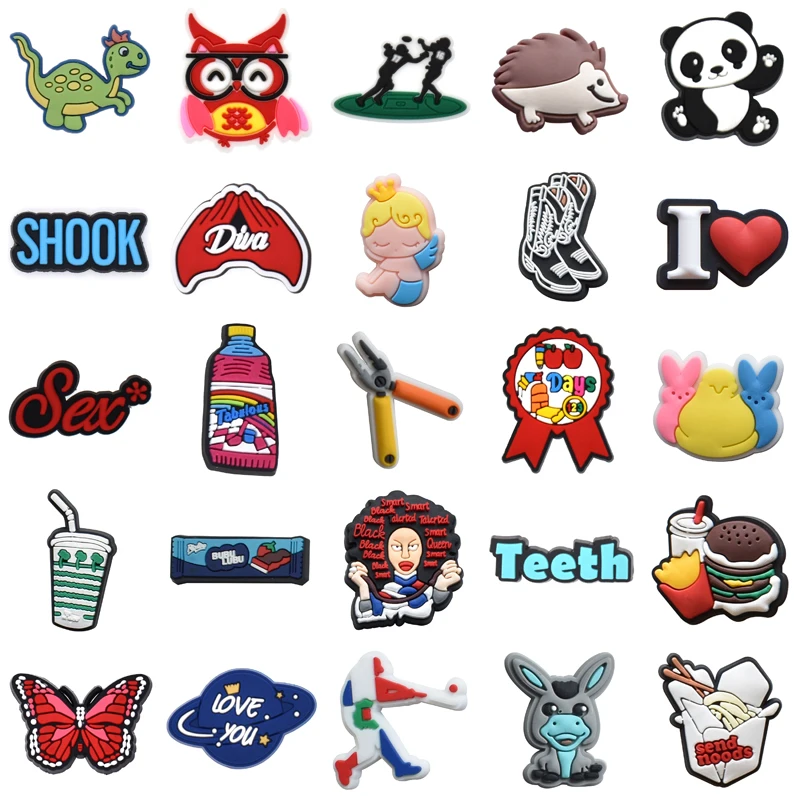 

Shoes Accessories Gifts Wholesale Bulk Shoe Charms Set Jeans Kids Men Para Pins Boy Decorations for Croc Girl Women Charm Packs