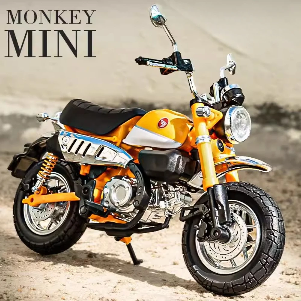 Масштаб 1/12 Игрушечный Мотоцикл Honda Monkey Модель Из Сплава Металла Со Звуком И