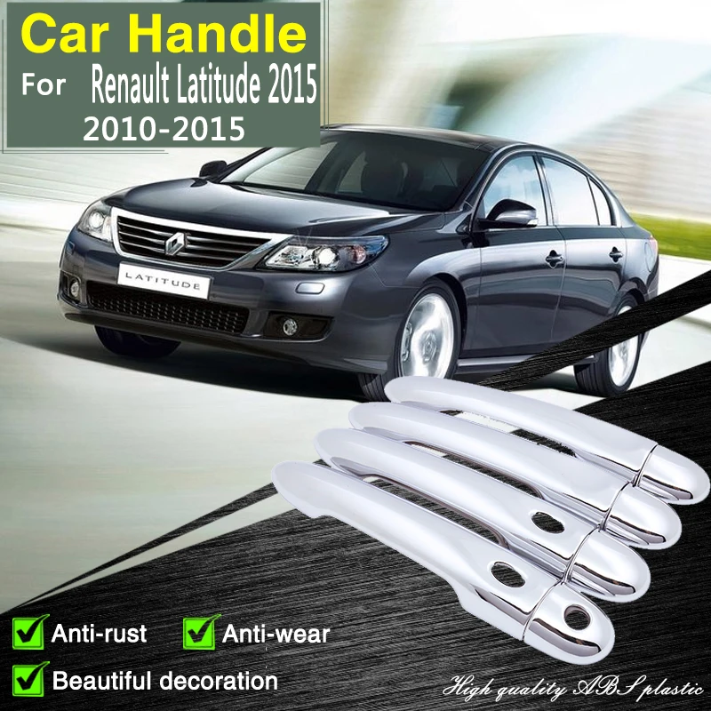 

for Renault Latitude Accessories 2010~2015 Samsung SM5 Chrome Door Handle Cover Car Rustproof Stickers Trim Styling Catch 2011