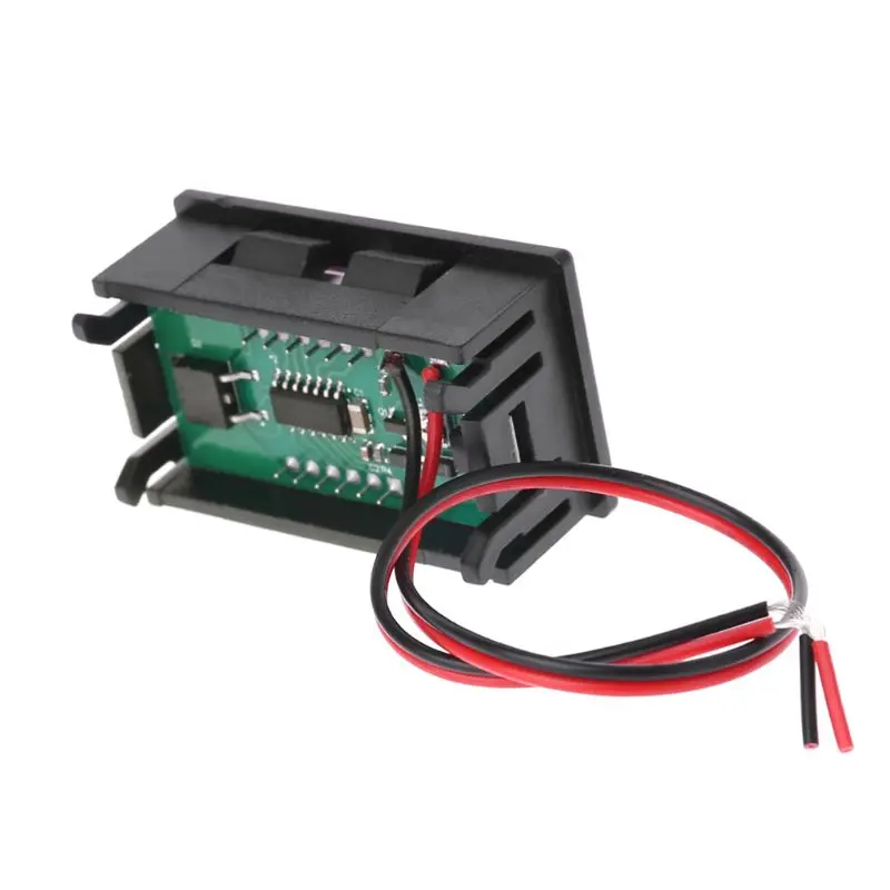 

Измеритель Напряжения вольтметр 2 провода светодиодный дисплей Вольт Панель тестер для мотоцикла автомобиля