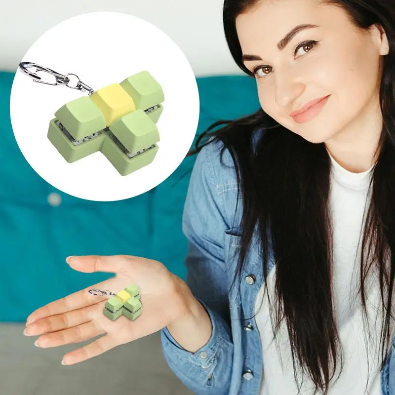 4-клавишный тестер вала игрушечный брелок на палец игрушка светящаяся