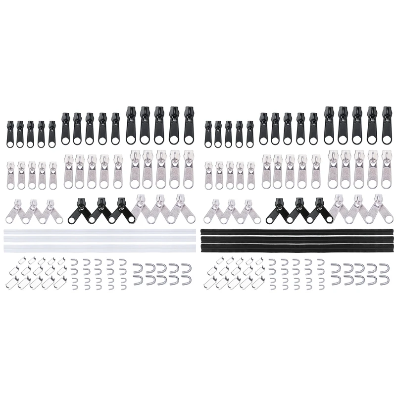 

87pcs/set Zipper Repair Kit Replacement Pull Rescue Tool for Clothing Jackets