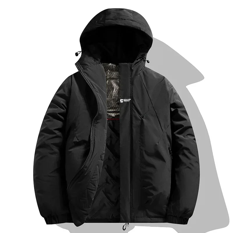 Мужская зимняя куртка из флиса с хлопковой подкладкой цвета в ассортименте