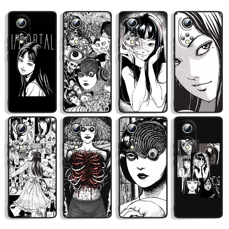 

Junji Ito Tees Horror For Huawei Honor 60 SE 50 30i 20 10i 10X 10 9X 9C 9A 8A 8X Lite Pro Black Silicone Phone Case Capa