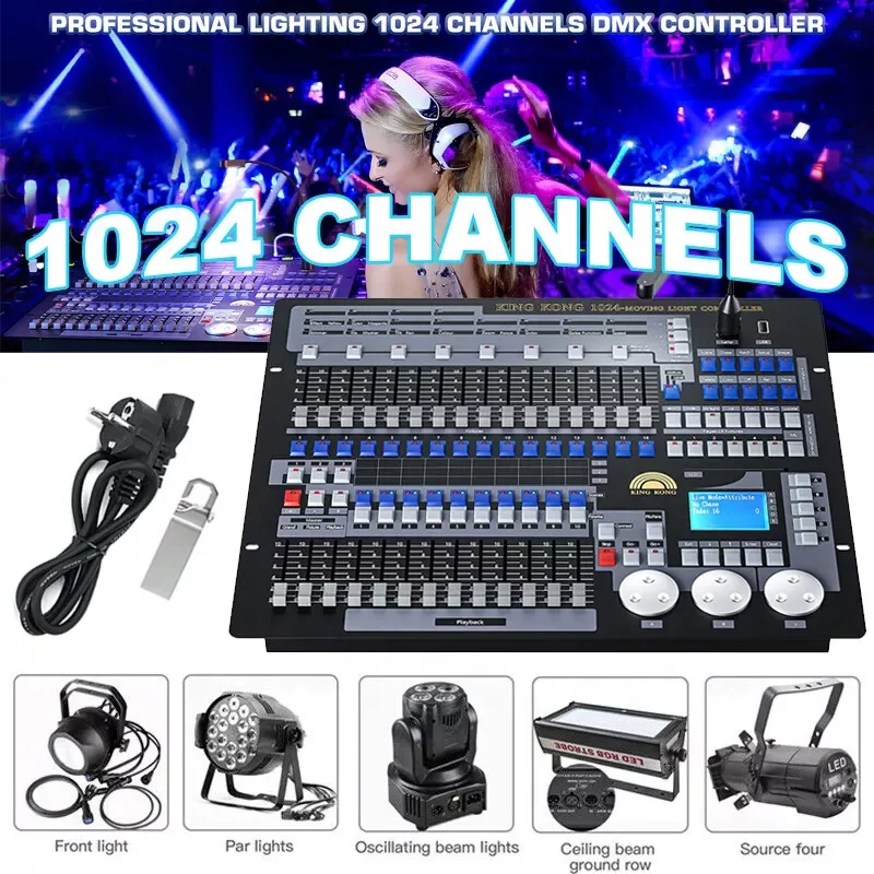 Фото Профессиональное освещение Контроллер King Kong 1024 Dpx Контроллер Dmx Rgb LED Dmx512 №2