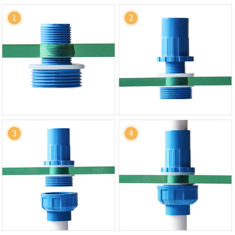 WHPHous PVCH Соединительный элемент для аквариума прямых труб и шлангов Садовый