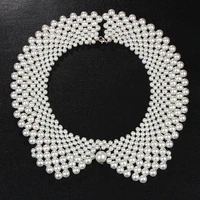 new women 2022 handmade beaded pearl collar necklace short choker chain necklace jewelry wholesale