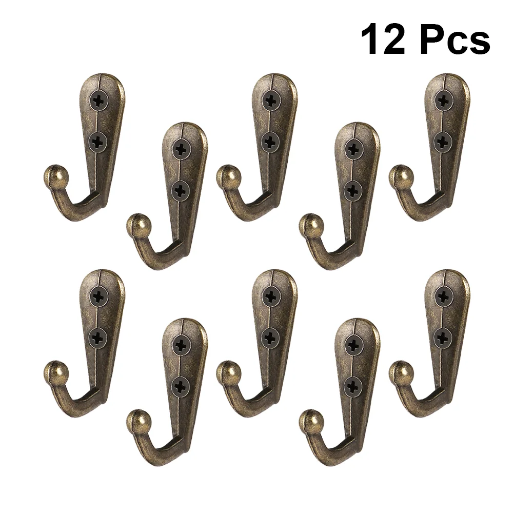 

12 PCS Single Coat Hooks Wall Mounted Hanger Door Garage Rack Decorative Towel Rustic