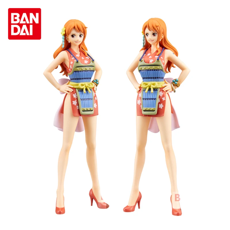 

16Cm Bandai Original BANPRESTO ONE PIECE DXF THE GRANDLINE LADY Nami Wano of Country Vol.7 Anime Action Figure Collection Toys