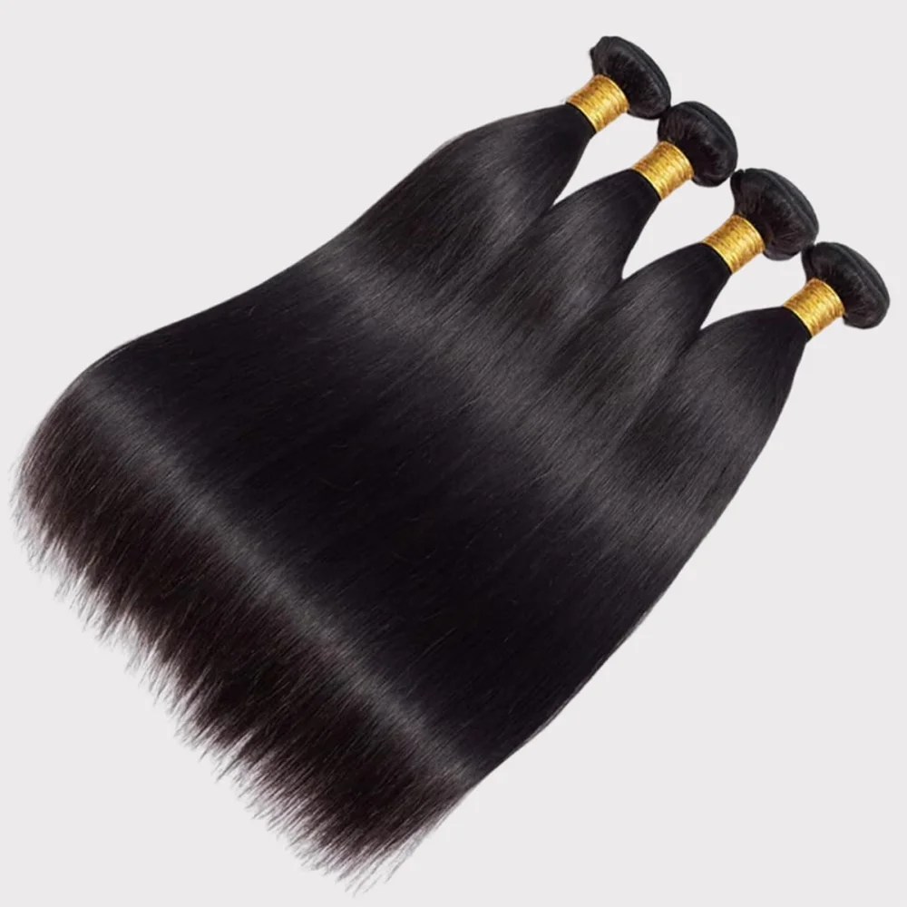 Фото Наборы прямых волос 12A Tissage Cheveux Humains Bone Straight: двойные машинные швы, натуральные волосы Реми для наращивания №2