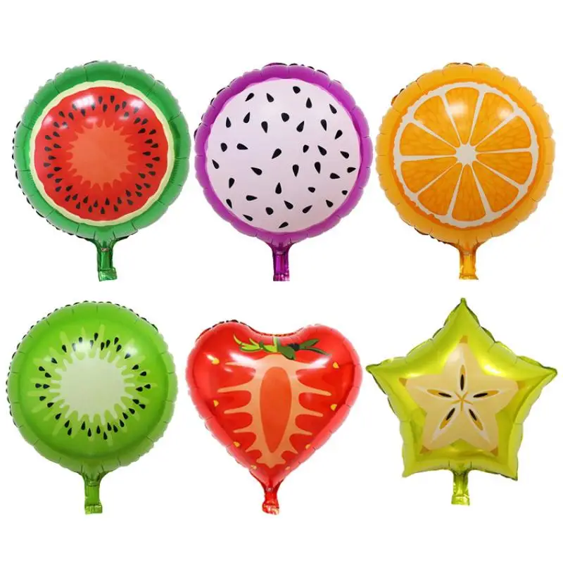 

Summer Aluminum Film Balloon 18 Inch Fruit Series Balloon Watermelon Strawberry Theme Party Aluminum Film Balloons Toy