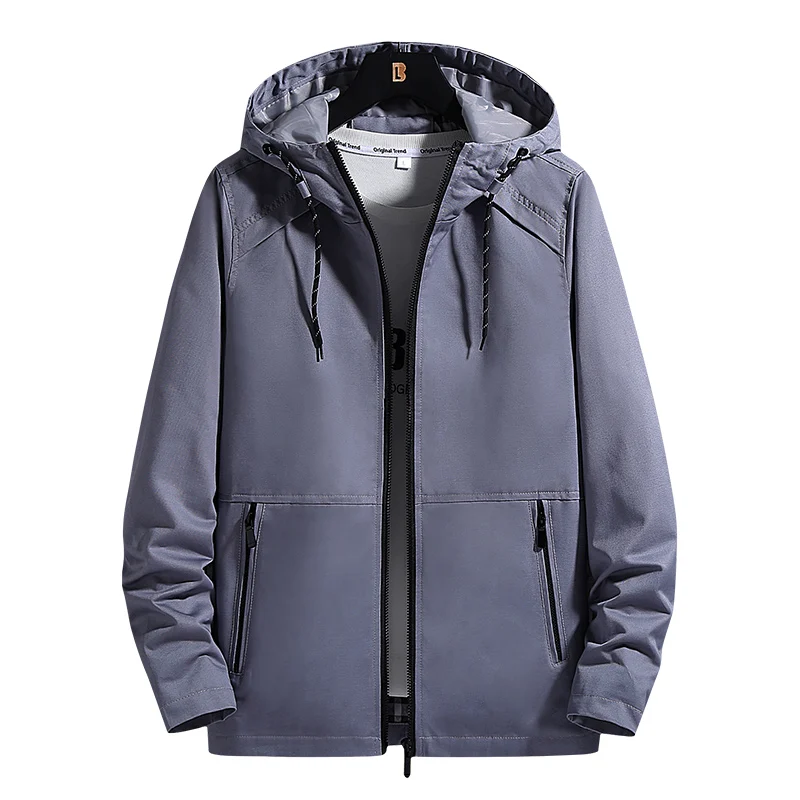 Куртка Мужская одежда Верхняя Весна и осень Корейская мода Куртка-карго Капюшон