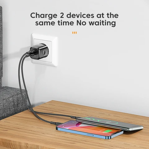 KUULAA Зарядное устройство USB C 33 Вт GaN Type C PD Быстрая зарядка для iPhone 14 13 12 11 Max Pro XS 8 7 Plus Для iPad Air 4 iPad 2021 Mini