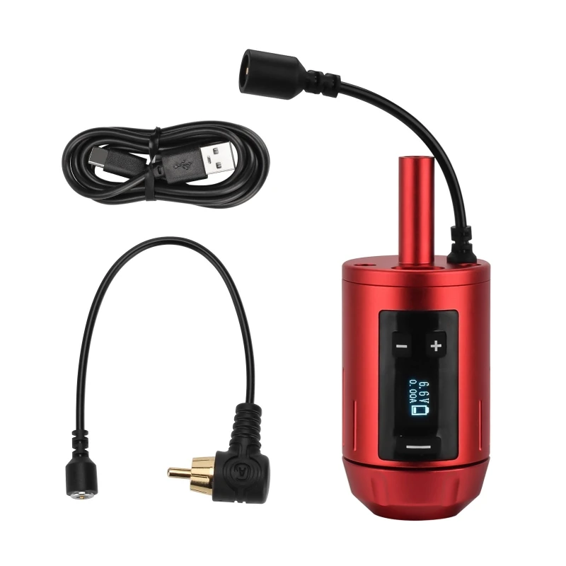 Portable Wireless Mini Tattoo Power Supply 1300mAh Rechargeable RCA Connection Drop Shipping