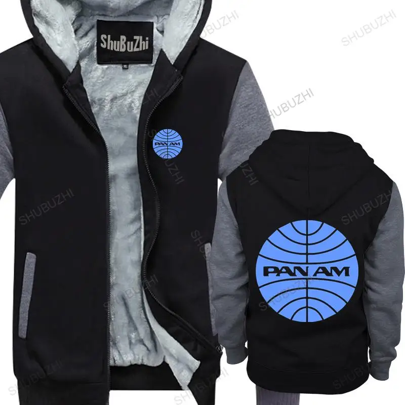 

homme cotton hoodies zipper PAN AM Airlines Inspired by Catch Me If You Can Printed hoodies brand winter hoodie warm jacket