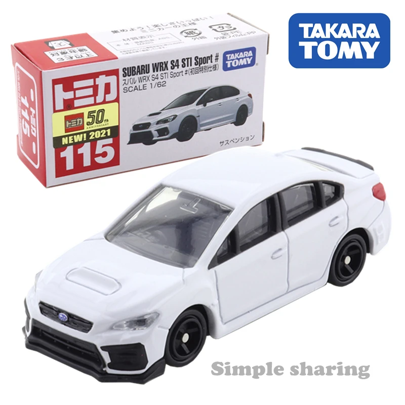 

Takara Tomy Tomica 115 Subaru WRX S4 STI Sport Launch Edition Cars Hot Pop Kids Toys Motor Vehicle Diecast Metal Model