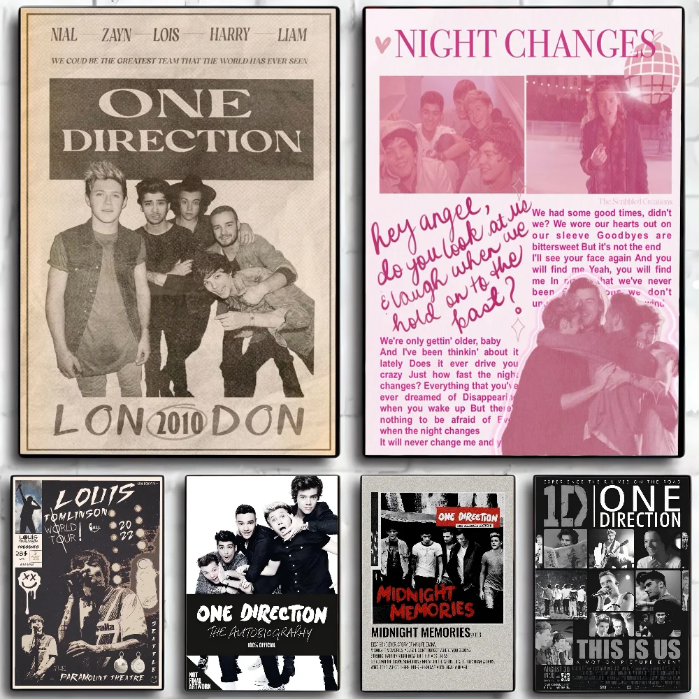 British Popular Group O-one D-direction Poster Wall Art Home Decor Room Digital Painting Living Restaurant Kitchen Ar