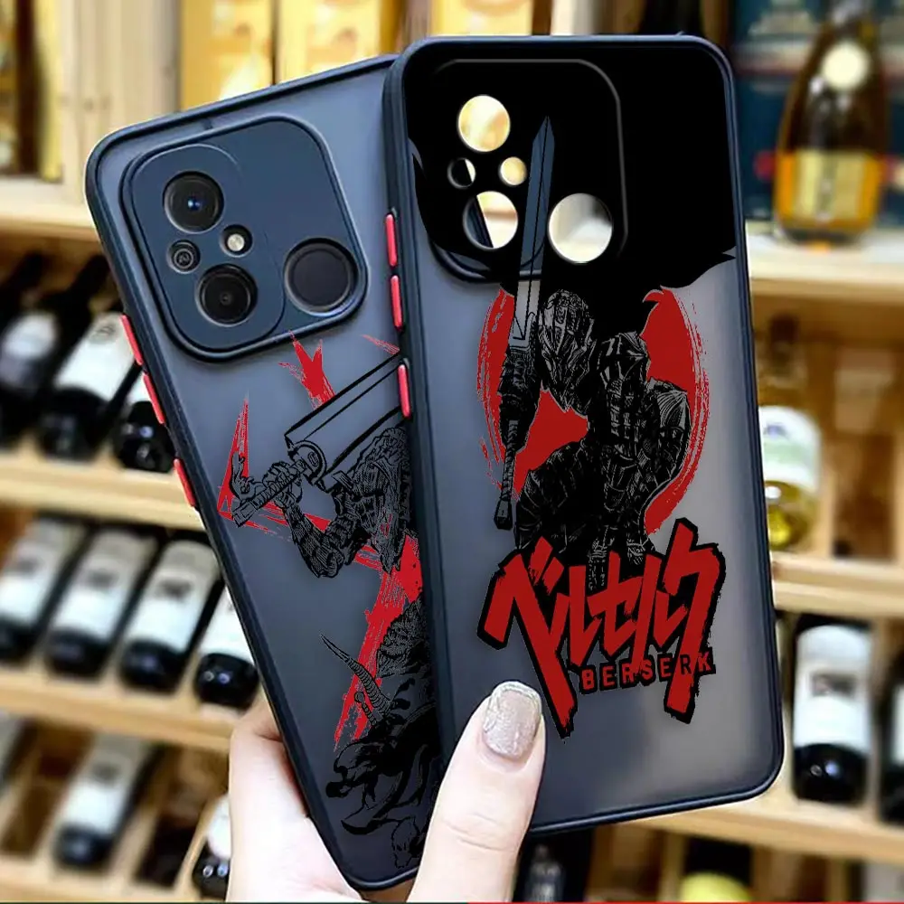 

Matte Case for Redmi A1 K50 K40 K30 K20 10X 10C 10 9C 9T 9A 9 8 7 PRO 5G Case Funda Capa Shell Cover Anime Berserk Guts Cartoon