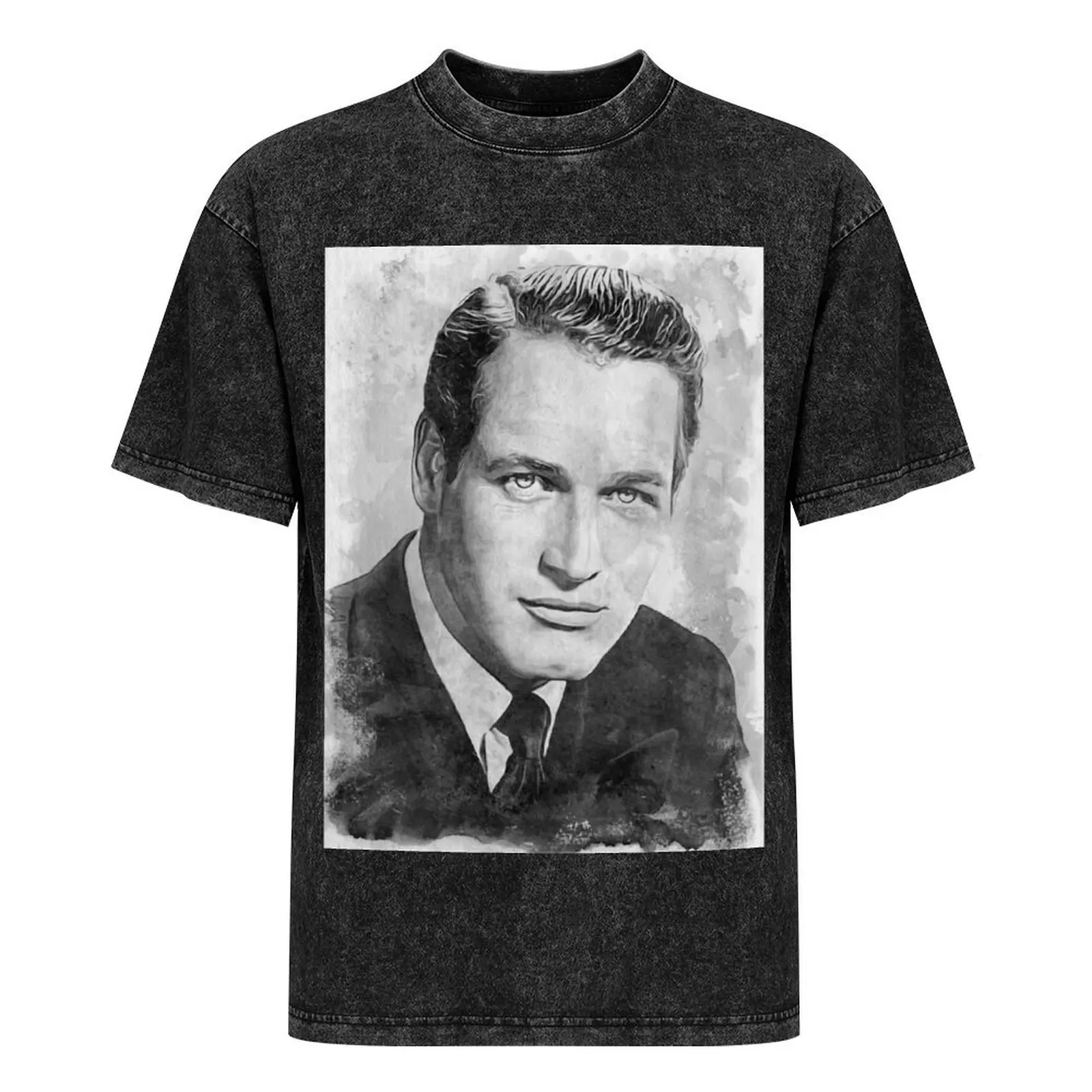 Paul Newman Art - акварель bw футболка D42 летняя рубашка Луотекс набор мужских футболок с
