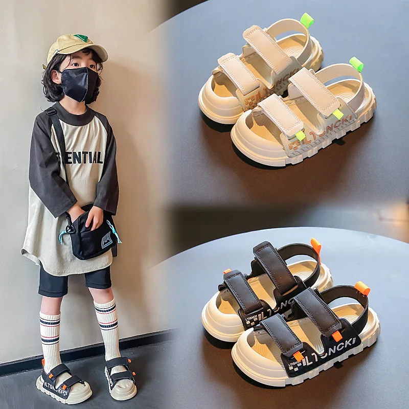 

Boys sandals 2022 new summer girls shoes boys soft bottom non-slip children's baby shoes children's beach shoes toddler shoes