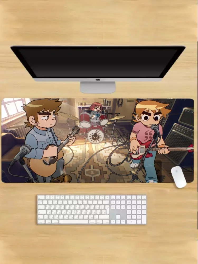 Scott Pilgrim Takes Off Mousepad Mouse Pad Laptop Gaming Accessories Large Desk Mat Computer Gamer Keyboard Rug Carpet