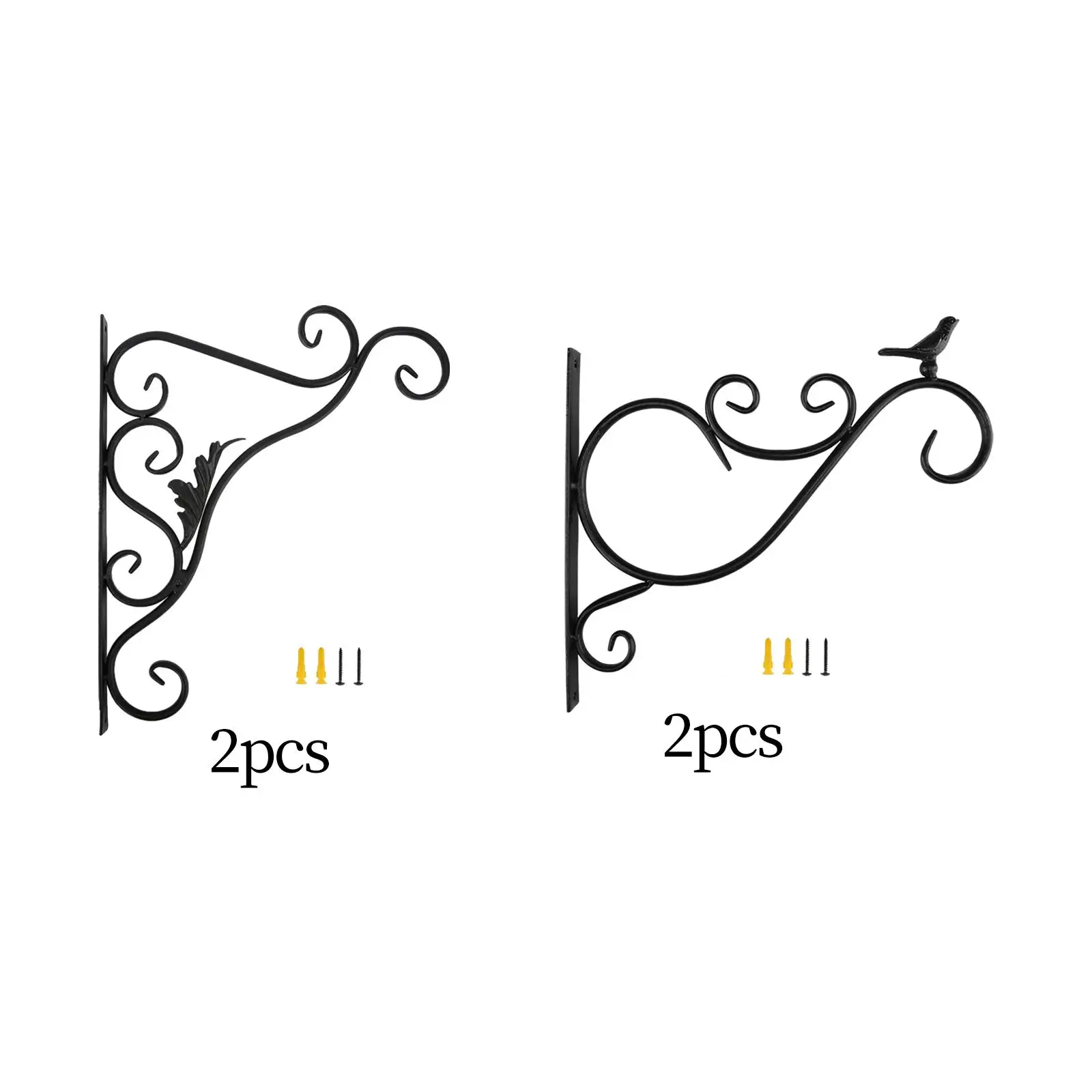 

2Pcs Garden Hanging Plant Bracket Plant Hanger Heavy Duty Metal Wall Decor