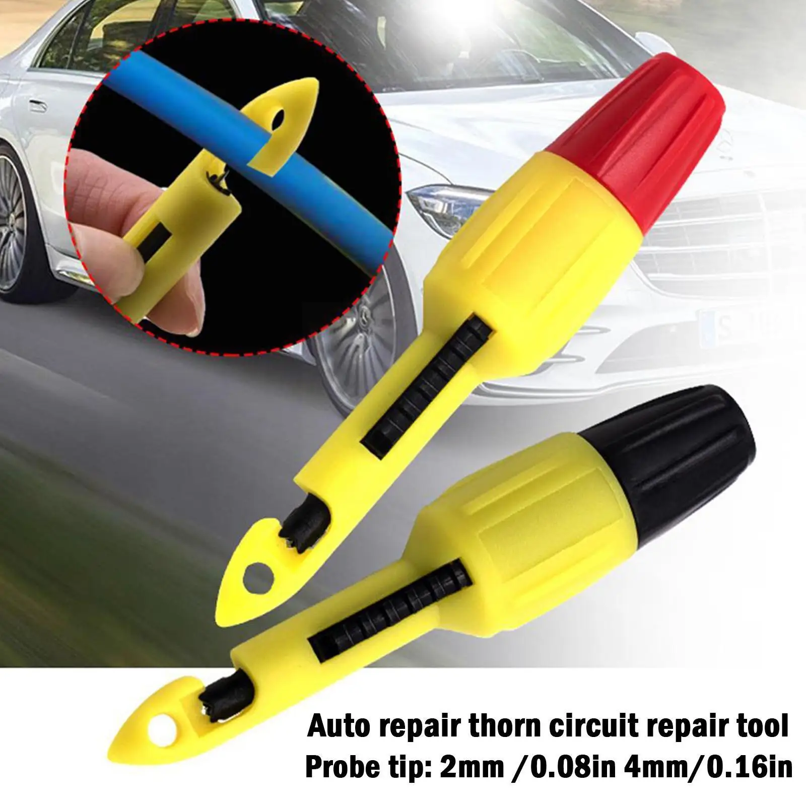 

1pcs Insulation Wire Piercing Puncture Probe Test Hook Car 2mm/4mm With Automotive Socket Clip Repair D3j1