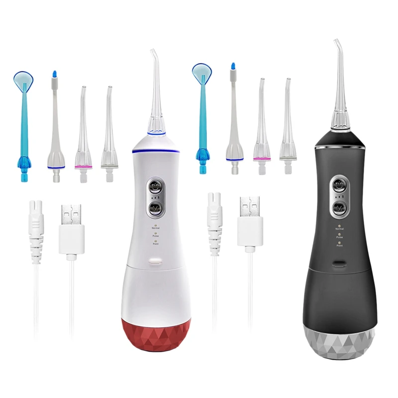 

New USB Rechargeable Water Flosser Portable Water Jet 320ML Water Tank Waterproof Teeth Cleaner Oral Irrigator