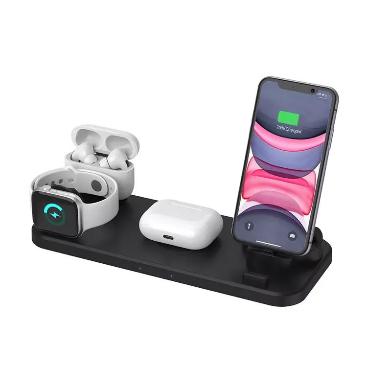 Timess 4IN1 Wireless Charger Station For Phone Watch Series Earphones Multi-Function Wireless Charger Stand Dock