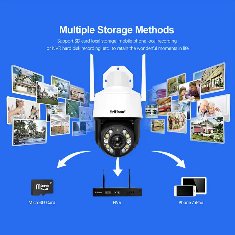 Дешево Sricam 5.0MP 20X оптический зум, стандартная Wi-Fi IP-камера, наружная IP66 Водонепроницаемая Onvif защита безопасности, система видеонаблюдения CCTV