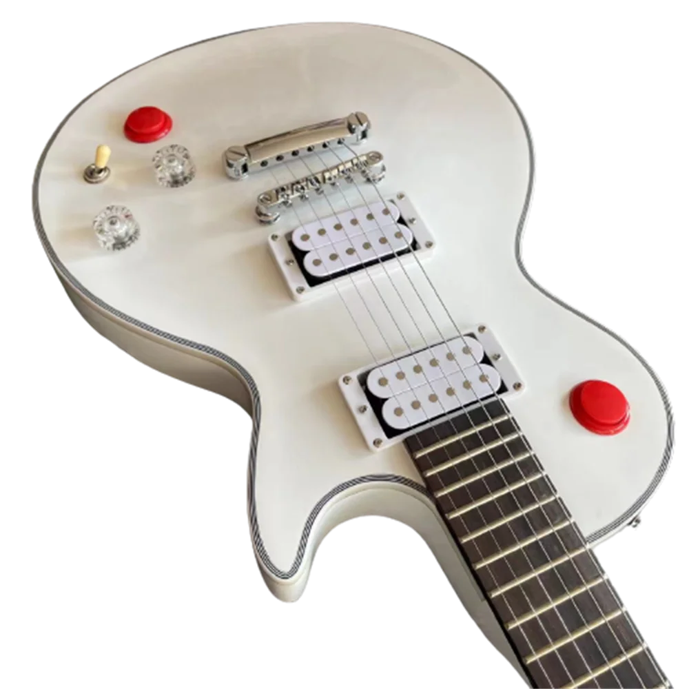 

Custom White Guitar Electric Guitar Kill Switch Buckethead Style Guitar 24 Frets Alpine free shipping in stock