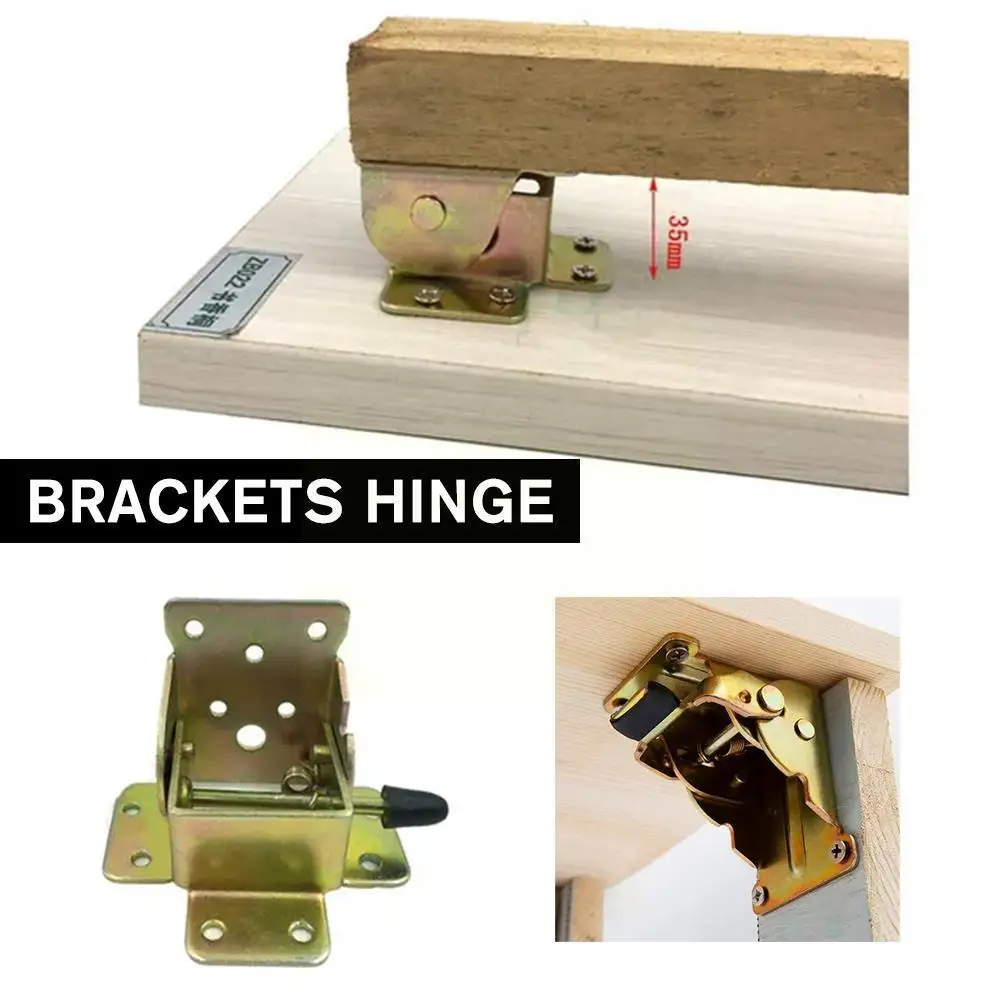 

1Pc Iron Folding Hinge Table Leg Brackets Foldable for Table Chair Extension Tables Foldable Self Locking Fold Feet Hinges R5P3