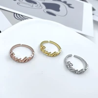 custom name ring band custom letters initials ring gold stainless steel bijoux femme wedding for women personalized ring