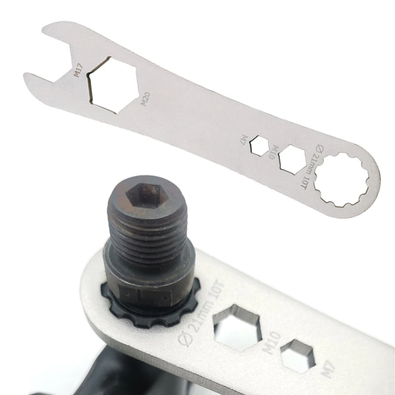 

20/17/10/7mm Bike Lock Pedal Disassembly WrenchBicycle Bottom Bracket Ring Spanner Tool Pedal Repair Wrench