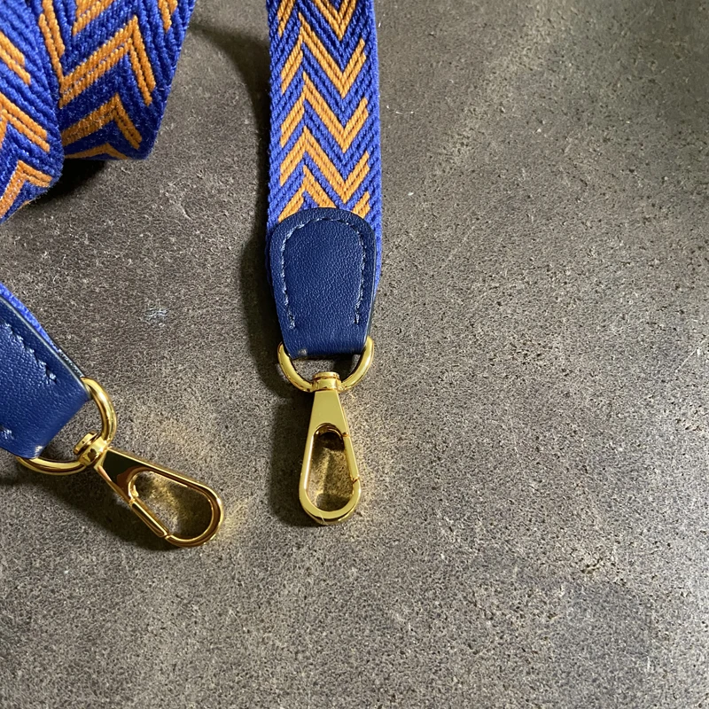 Evelyn Bag With Shoulder Strap Color Woven Canvas Shoulder Strap All-match Leather Diagonal Bag Strap Accessories