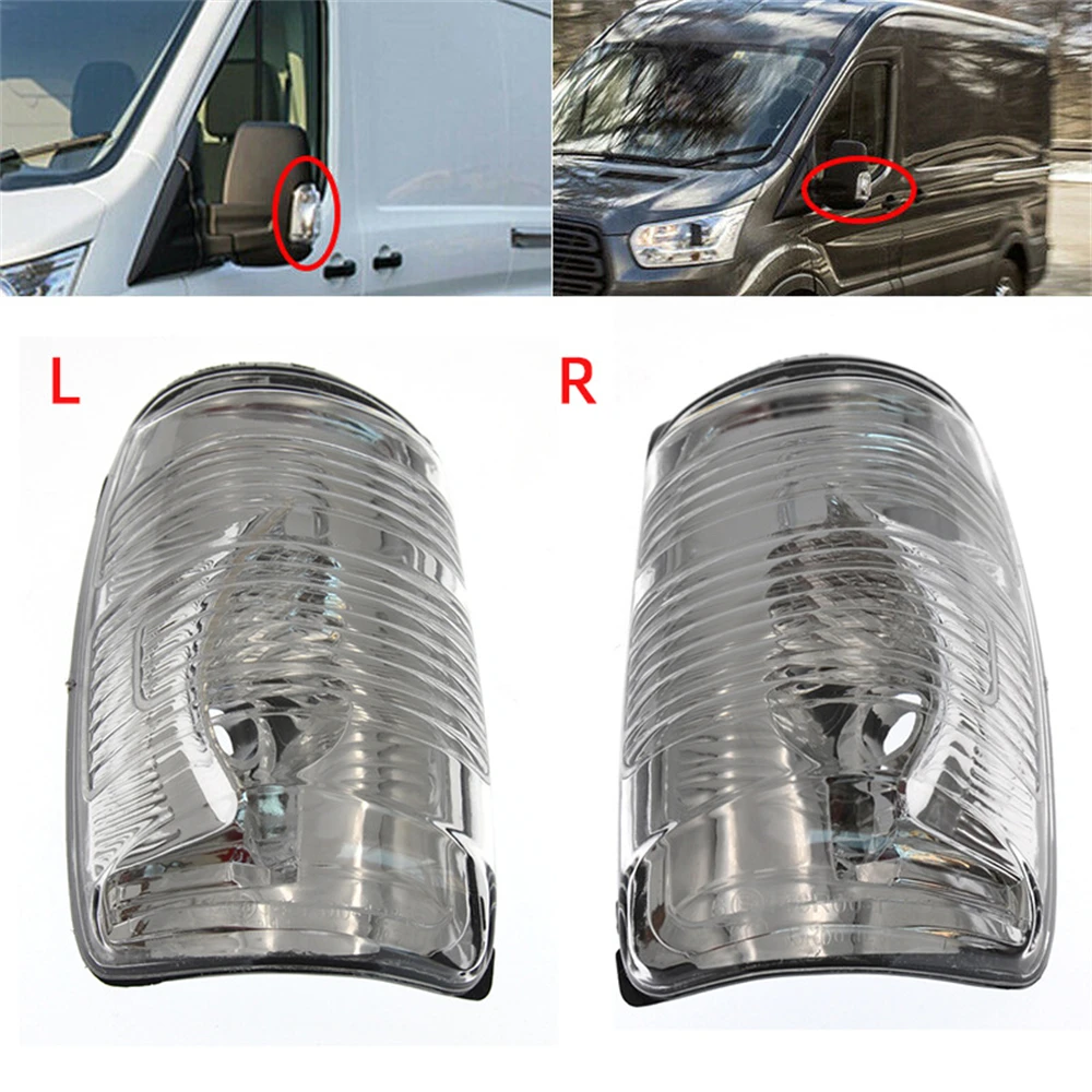 

For Ford Transit Mk8 Wing Mirror Indicator Lens Cover Clear RIGHT+LEFT Together