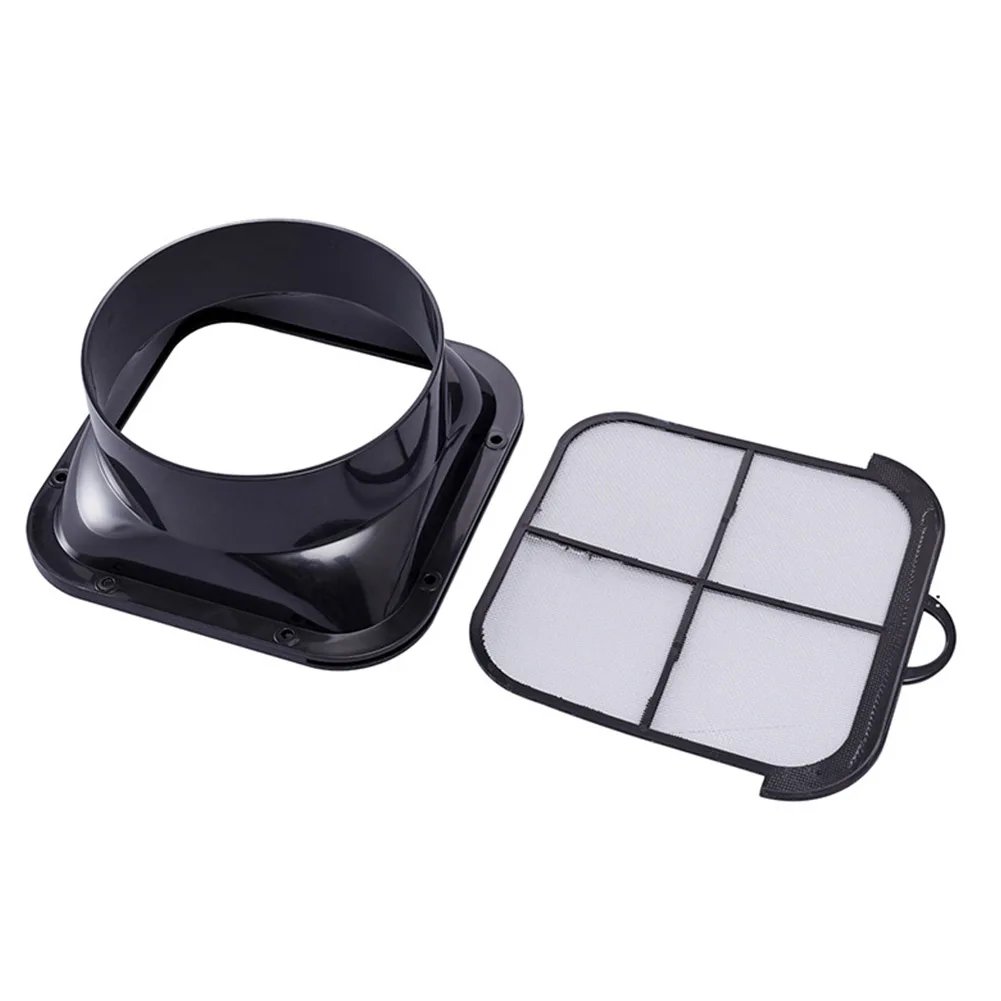 

Фланцевый соединитель 150 мм, настенный фланцевый соединитель из АБС-пластика с фильтром для вентиляционной трубы, соединительные аксессуары для воздуховода