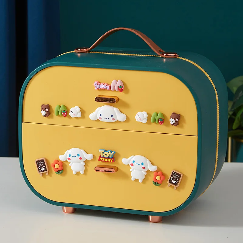 Cartoon Children Headwear Storage Box Girls Baby Jewelry Box Cute Hair Band Multi-layer Necklace Earrings Jewelry Box Organizer