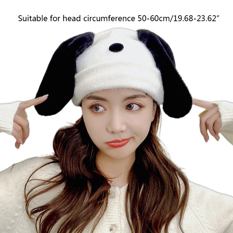 

Multi-purpose Cute Dog Ears Soft Comfortable Warm Knitted Hat for Easter Party